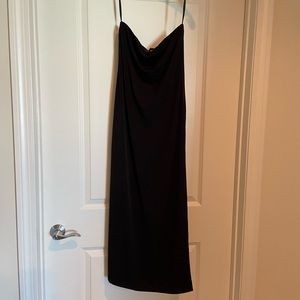 BCBG Slinky Strapless Slit Dress